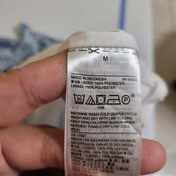 Old Navy Maxi Dress Sleeveless Tie-Front Lightweight Summer Tropical Size M - Picture 7 of 10